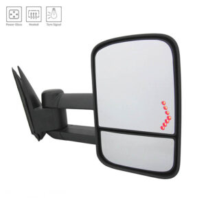 Mirrors for CHEVROLET SILVERADO 2003-2007 Passenger Side, Manual Folding, Power Adjustment, Heated, Texture, GM1321355