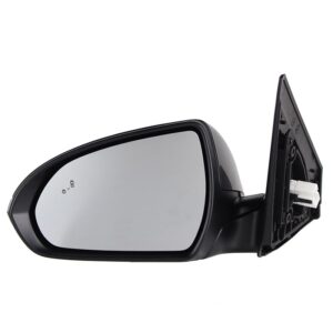 Mirrors for Hyundai ELANTRA 2017-2018 Driver Side, Manual Folding, Power Adjustment, Non-Heated, Paintable to Match, HY1320254