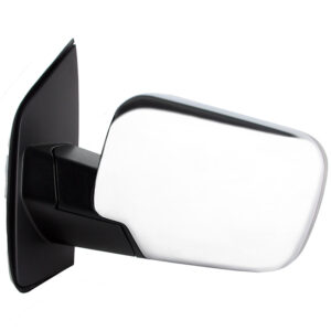 Mirrors for NISSAN TITAN 2004-2015 Passenger Side, Manual Folding, Power Adjustment, Heated, CHROME, NI1321173, w/PUDDLE LIGHT/MEMORY